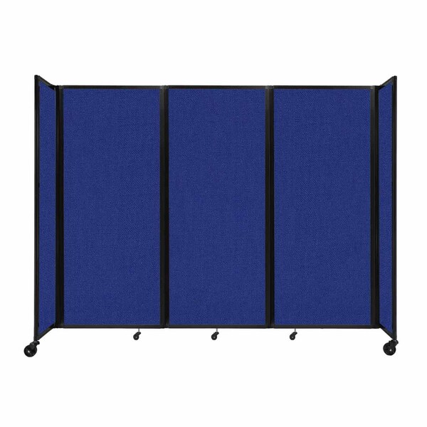 Versare Room Divider 360 Folding Portable Partition 8'6" x 6'10" Royal Blue Fabric 1182305 - main
